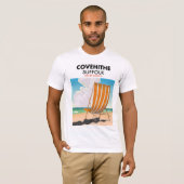 Covehithe suffolkビーチ旅行ポスター tシャツ (正面フル)