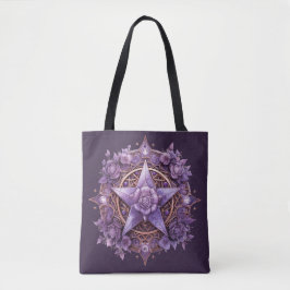 Coven Essentials Tote Bag – Purple Pentacle Design トートバッグ