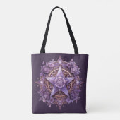 Coven Essentials Tote Bag – Purple Pentacle Design トートバッグ (裏面)