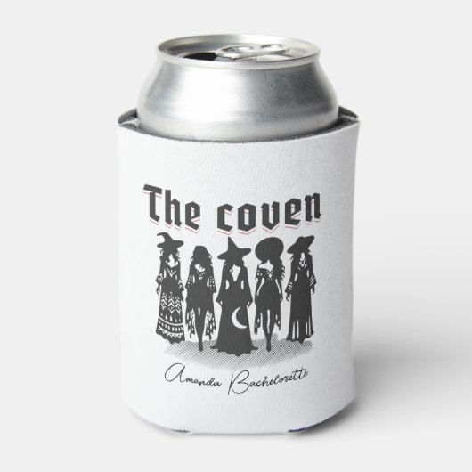 coven gothic witchy bachelorette party custom name 缶クーラー (缶正面)