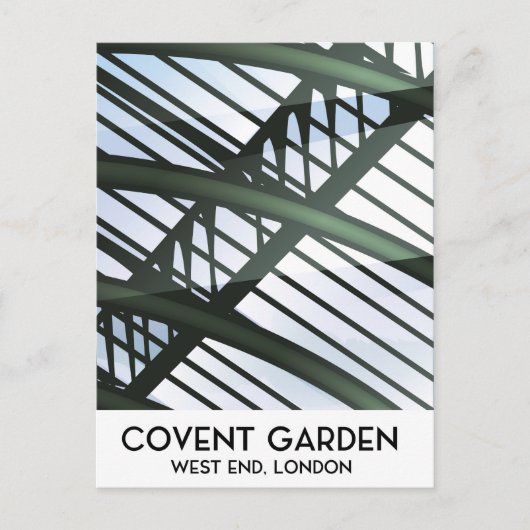 Covent Garden，ロンドン，ヴィンテージスタイル旅行ポスター ポストカード (正面)