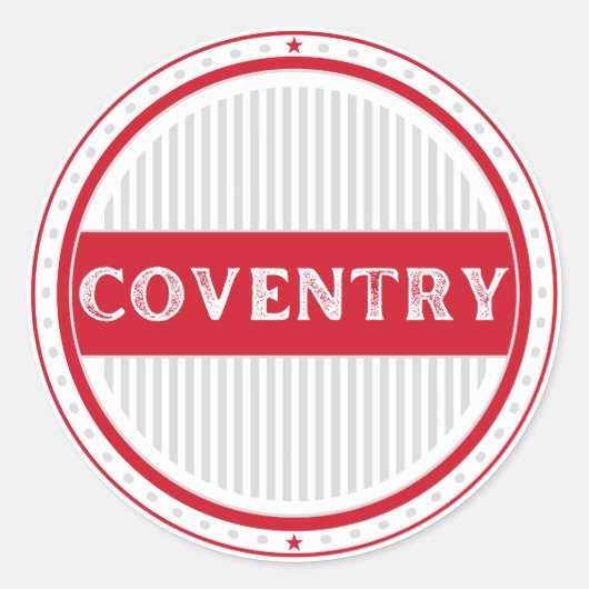 Coventry City Pride Emblem – English Identity ラウンドシール (正面)