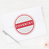 Coventry City Pride Emblem – English Identity ラウンドシール (封筒)