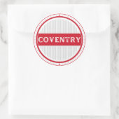 Coventry City Pride Emblem – English Identity ラウンドシール (バッグ)