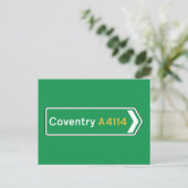 Coventry, UK道路標識 ポストカード (スタンド正面)