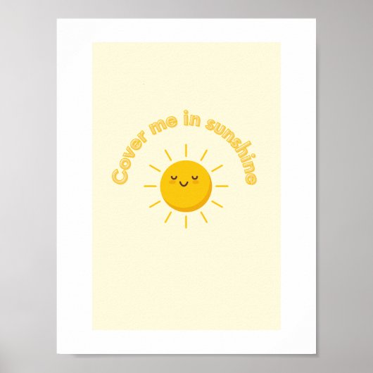 cover me sunshine, かわいい ポスター (正面)