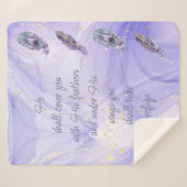 Cover You With His Feathers Bible Quote Ps 91:4 Sh シェルパブランケット (正面(横))