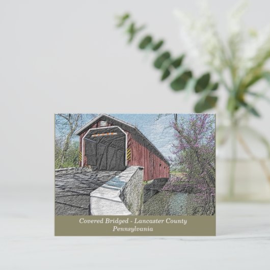 Covered Bridge - Lancaster, PA – ポストカード (スタンド正面)