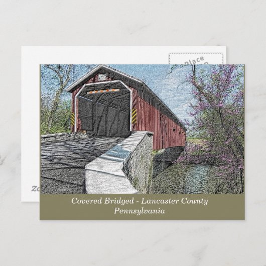 Covered Bridge - Lancaster, PA – ポストカード (正面/裏面)