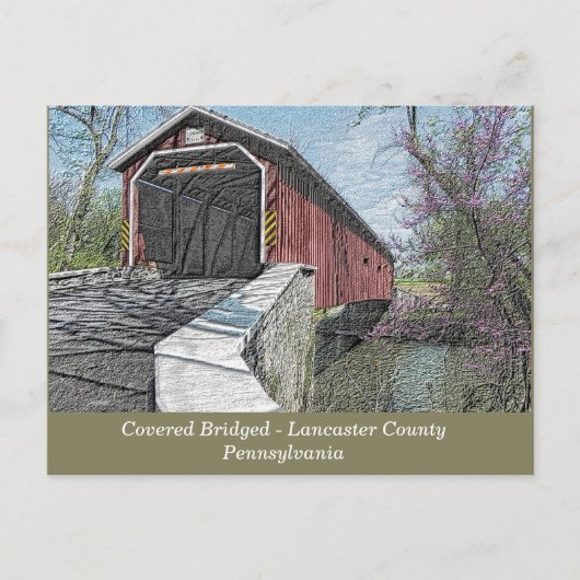 Covered Bridge - Lancaster, PA – ポストカード (正面)