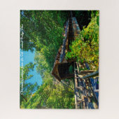 Covered Bridge Ohio.クリスマスの挨拶 ジグソーパズル (縦)
