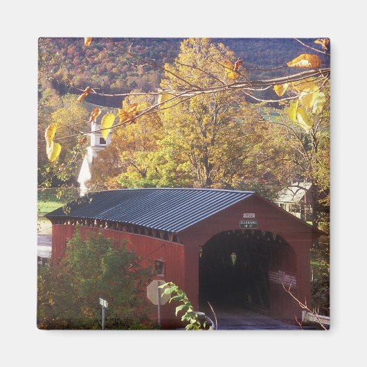 Covered Bridge on Common West Arlington Vermont マグネット (正面)