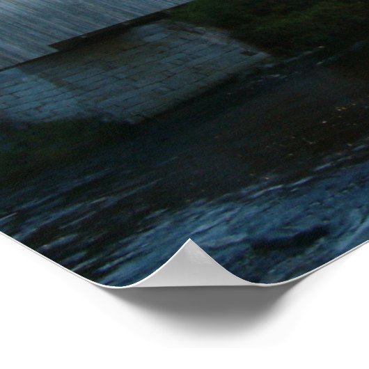 Covered Bridge Poster with Bible Verse ポスター (角)