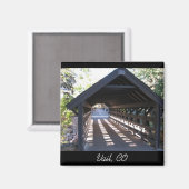 Covered Bridge Vail、CO マグネット (正面/裏面)