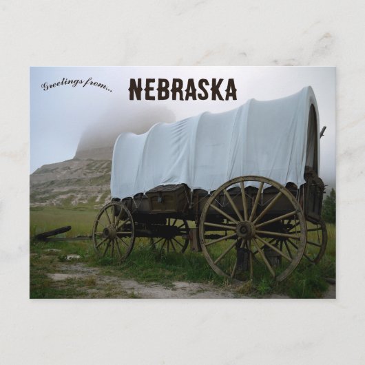 Covered Wagon in Scotts Bluff Nebraska ポストカード (正面)