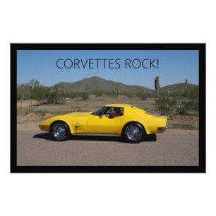 Covettes Rock 1973 C3コルベットのポスター フォトプリント