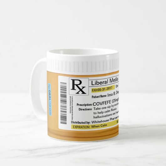 Covfefeのマグの規定RX コーヒーマグカップ (正面左)