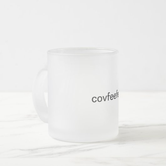covfefeのマグ("covfeefee " フロストグラスマグカップ (正面左)