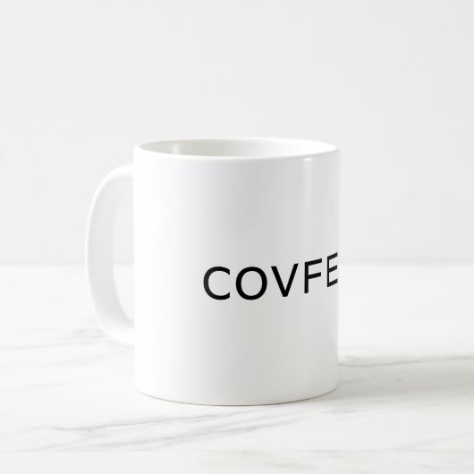 COVFEFEの切札のおもしろいなTwitterのコーヒー・マグ コーヒーマグカップ (正面左)