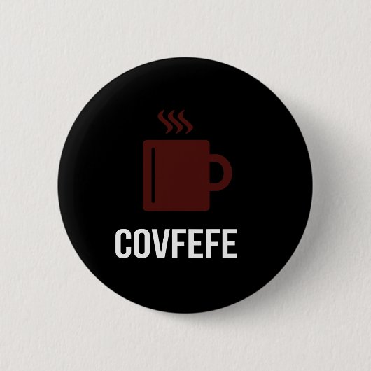 Covfefeコーヒー大統領ドナルド・トランプミーム 缶バッジ (正面)