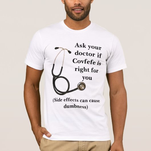 Covfefe博士もしはTwitterをトランプする Tシャツ (正面)