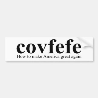 Covfefe定義トランプ バンパーステッカー