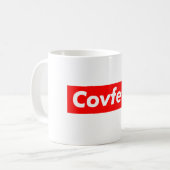 Covfefe最高箱のロゴのマグドナルド・トランプ コーヒーマグカップ (正面左)