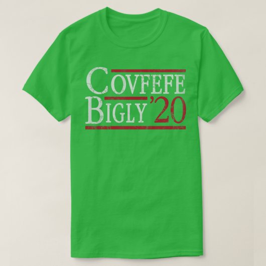 Covfefe Bigly 2020年選挙バイデン氏 Tシャツ (デザイン正面)