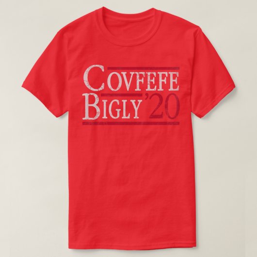 Covfefe Bigly 2020年選挙バイデン氏 Tシャツ (デザイン正面)