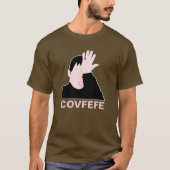 Covfefe facepalm黒カスタマイズ可能 tシャツ (正面)