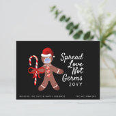 Covidおもしろいクリスマスジンジャーブレッドマン挨拶 (スタンド正面)