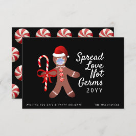 Covidおもしろいクリスマスジンジャーブレッドマン挨拶