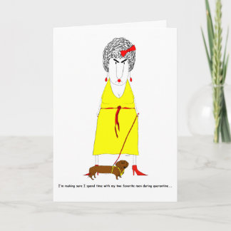 COVIDおもしろい-19検疫の挨拶 カード