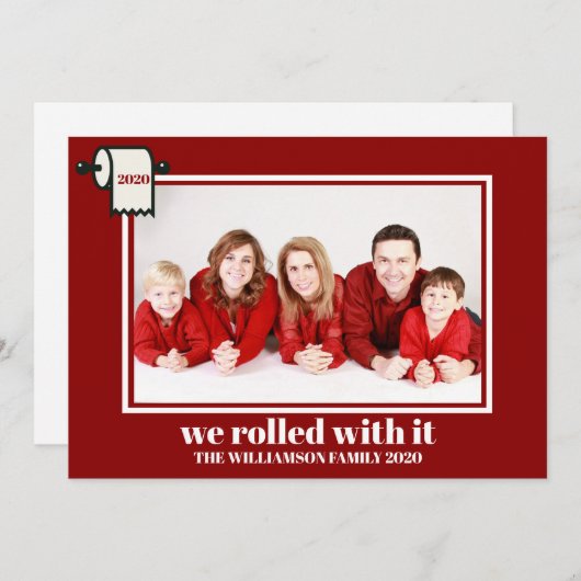 Covidおもしろい Christmas写真 |私た転がちはそれを シーズンカード (正面/裏面)