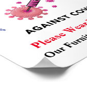 Covidに対する予防接種を受けたビジネスマン ポスター (角)