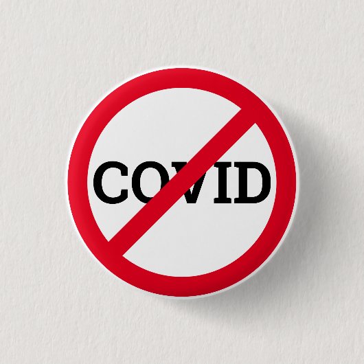 COVIDに抗う 缶バッジ (正面)