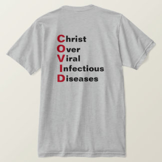 COVIDのTシャツの上のキリスト Tシャツ