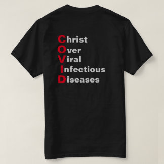 COVIDのTシャツの上のキリスト Tシャツ