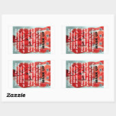 Covidは血管疾患の紙シール 長方形シール (シート)