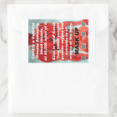 Covidは血管疾患の紙シール 長方形シール (バッグ)