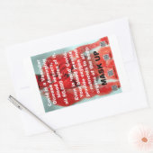 Covidは血管疾患の紙シール 長方形シール (封筒)