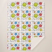 Covidウイルスシンボル シェルパブランケット (正面)