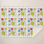 Covidウイルスシンボル シェルパブランケット (正面(横))