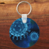 Covidウイルス感染病原体 キーホルダー (正面)