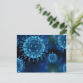 Covidウイルス感染病原体 ポストカード (スタンド正面)