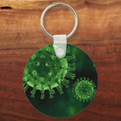 Covidウイルス病原体感染 キーホルダー (正面)