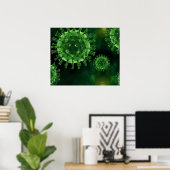 Covidウイルス病原体感染 ポスター (ホームオフィス)