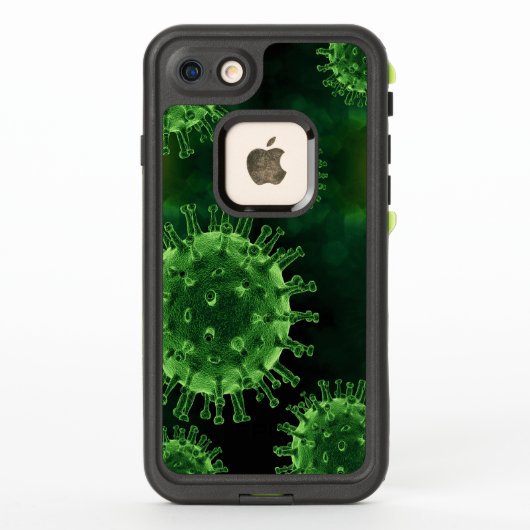 Covidウイルス病原体感染 LifeProof iPhoneケース (裏面)