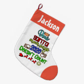 COVIDクリスマスストッキング-検疫のパンデミック·ラー ラージクリスマスストッキング (正面 (吊り時))