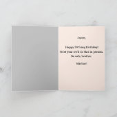 Covidプレパガスマスクパーソナライズ誕生日カード サンキューカード (内部)